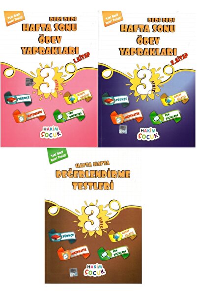 Hakim Yayınları 3.Sınıf Ders Ders Hafta Sonu Ödev Yaprakları + Değerlendirme Testleri