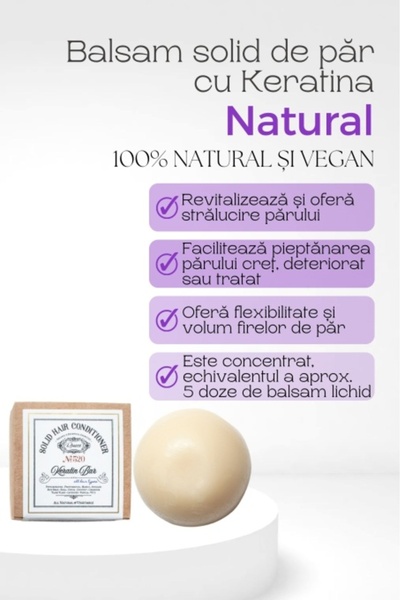 Rosece Balsam Solid cu Keratine Naturale 100% 70gr