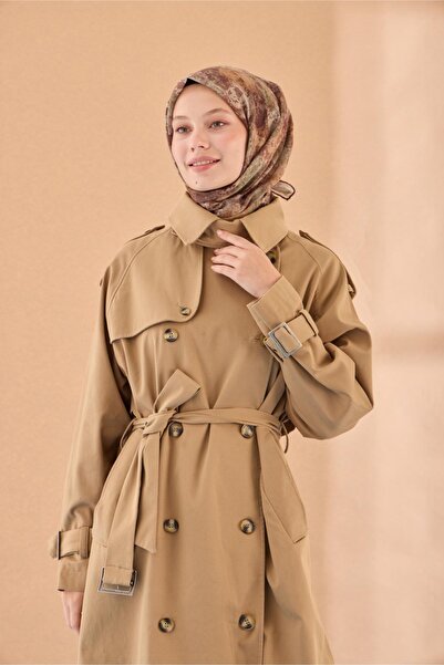 Silk Home Φουλάρι από οργανικό βαμβάκι με ραμμένες χειροποίητες άκρες με σχέδιο κήπου με χαμομήλια