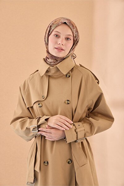 Silk Home Φουλάρι από οργανικό βαμβάκι με ραμμένες χειροποίητες άκρες με σχέδιο κήπου με χαμομήλια