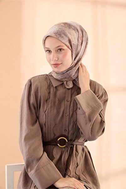 Silk Home Φουλάρι από οργανικό βαμβάκι με ραμμένες χειροποίητες άκρες με σχέδιο κήπου με χαμομήλια