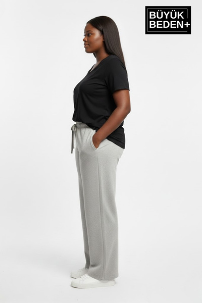 Superlife Γυναικείο παντελόνι με ελαστική μέση και ελαστικό κορδόνι SPR26EAK952