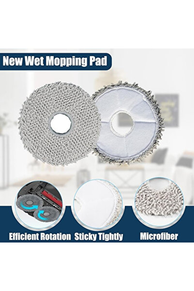 RotRever 2 Pcs Mop Cloth Replacement Set Compatible with Roborock Qrevo S / Qrevo Pro / Qrevo Maxv / Qrevo Plus