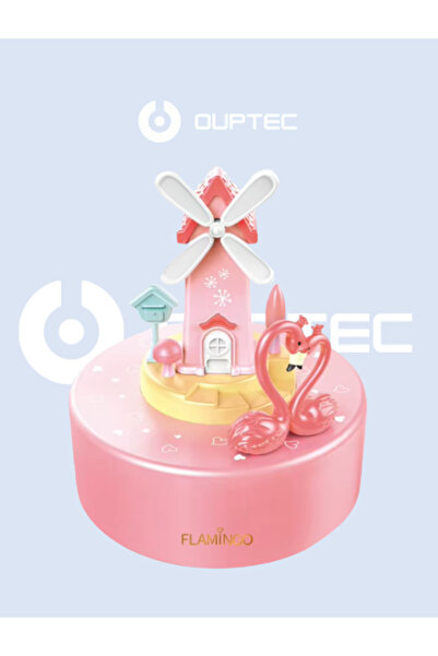 Ouptec Flamingo Temalı Kurmalı Müzik Kutusu Kuğu Dönen Sesli Hediye YILBAŞI Noel