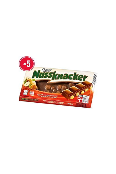 Nestle NUSSKNACKER FINDIKLI ÇİKOLATA 100 GR X 5 ADET