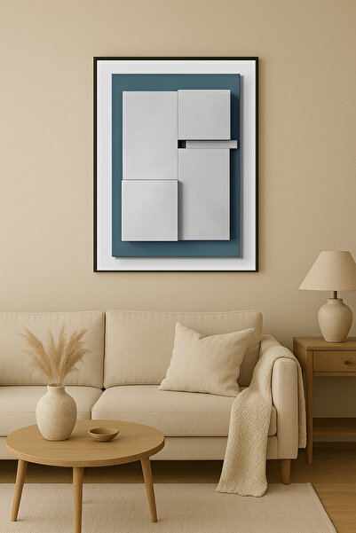 seninürünün Sionya 01 - Μονόχρωμος μοντέρνος αφηρημένος πίνακας ζωγραφικής με...