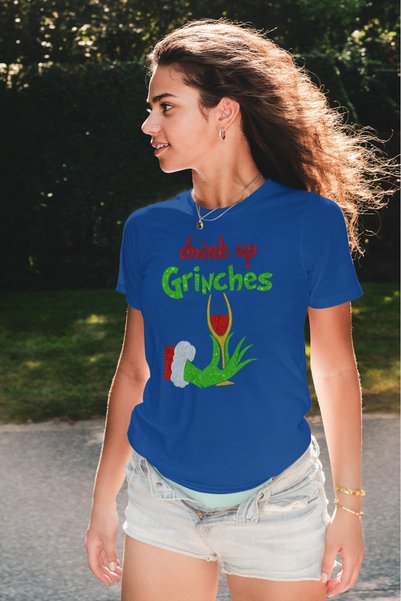 MVRDAR Tricou de Craciun unisex din 100% bumbac pentru femei si barbati