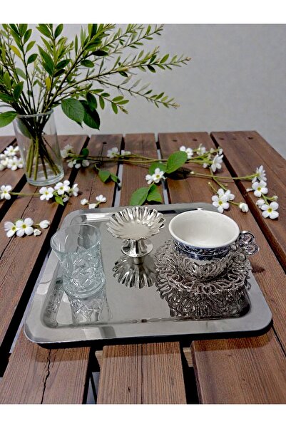 E orient Coffee Presentation Set – Coffee Cup, Water Glass, Turkish Delight Bowl and Tray