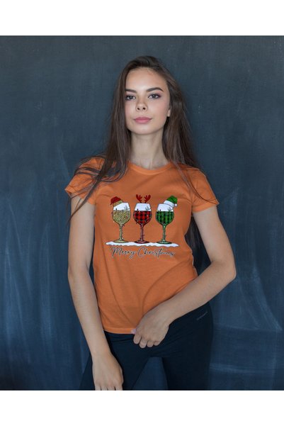 MVRDAR Tricou de Craciun unisex din 100% bumbac pentru femei si barbati