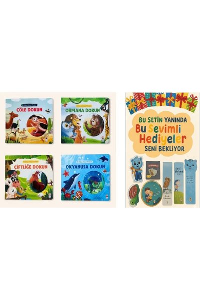 Sincap Kitap İlk Dokun Hisset Kitabım Seti 4 Kitap (Okyanusa Dokun + Çöle Dok...