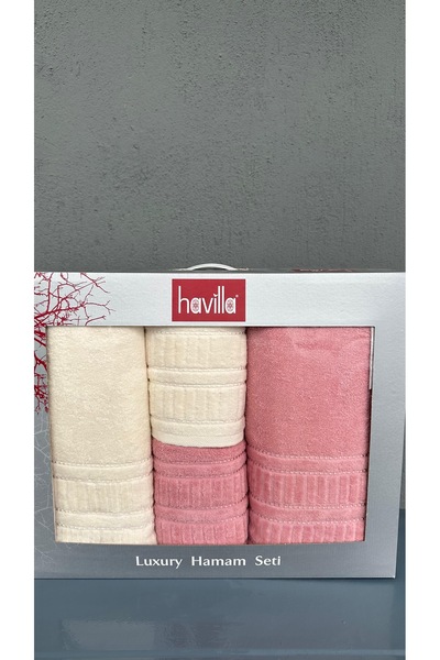 SERENART HOME HAVİLLA HAMAM SETİ PEMBE