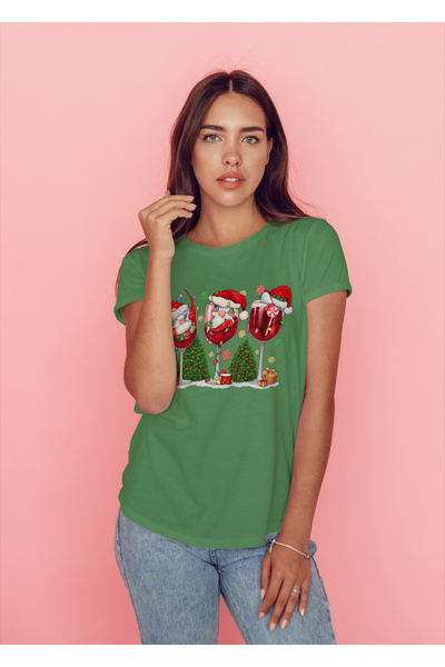 MVRDAR Tricou de Craciun unisex din 100% bumbac pentru femei si barbati