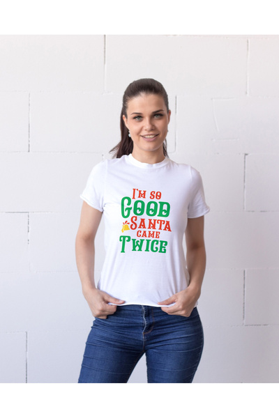 MVRDAR Tricou de Craciun unisex din 100% bumbac pentru femei si barbati