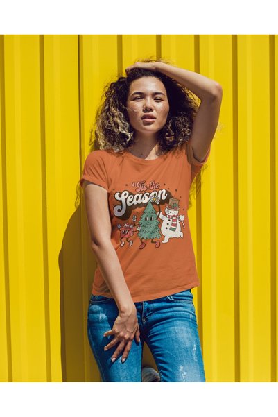 MVRDAR Tricou de Craciun unisex din 100% bumbac pentru femei si barbati