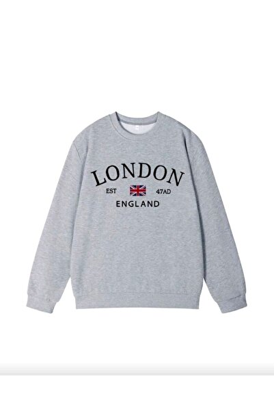 Elvino London Printed Women'S/Men's Unisex Oversized Crew Neck 3-Thread Sweatshirt
