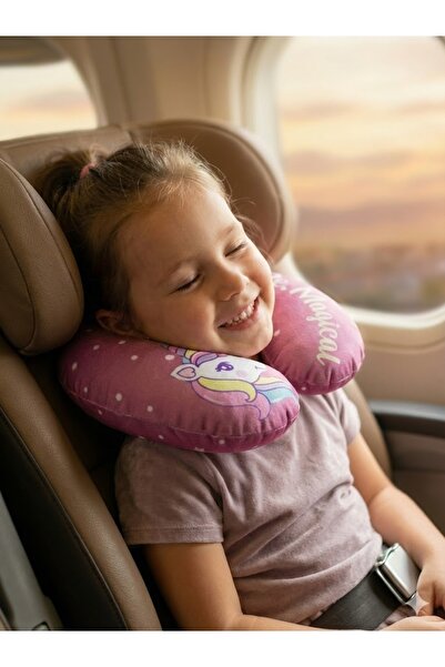 CALIBURN Minik Gezginler İçin Eğlenceli Seyahat Boyun Yastığı -Sevimli Astron...