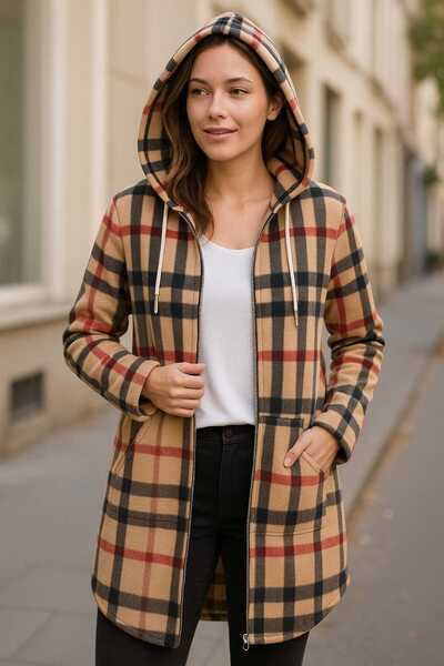 Tenra Women's Long Fleece Cardigan Wide Cut