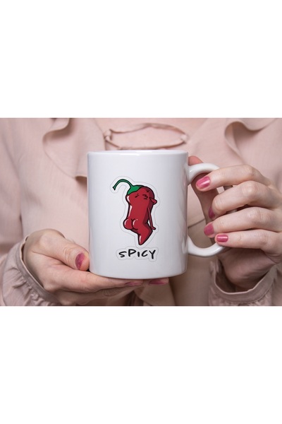 Beramussa كوب مضحك بتصميم الفلفل الحار الكرتوني المكتوب عليه بكلمات مثيرة