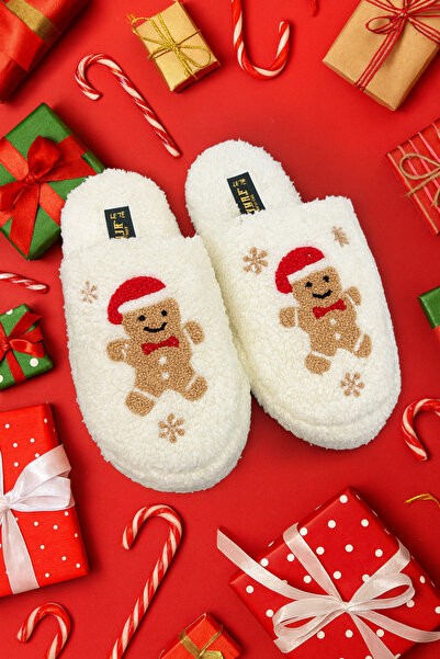 Behtah Kundura Papuci de casă pentru femei, de pluș, de Crăciun, de Anul Nou, papuci figurati, papuci de mireasă și de mire, care nu fac zgomot, talpă groasă