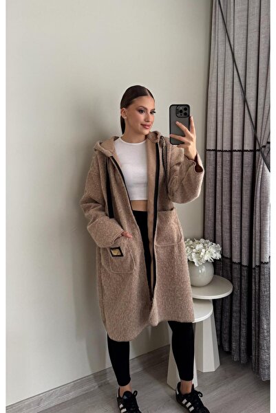 Miasista Cepli Fermuarlı Peluş Kaban