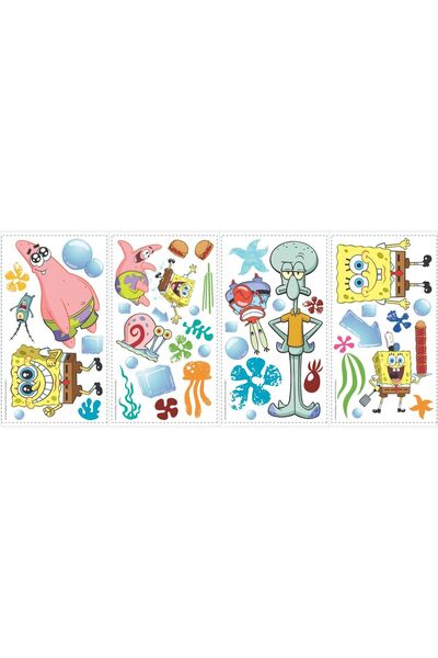 ROOMMATES RMK1380SCS ملصقات حائط قابلة للتقشير واللصق من سبونج بوب سكوير بانتس