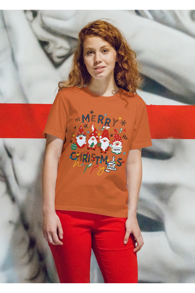 MVRDAR Tricou de Craciun unisex din 100% bumbac pentru femei si barbati