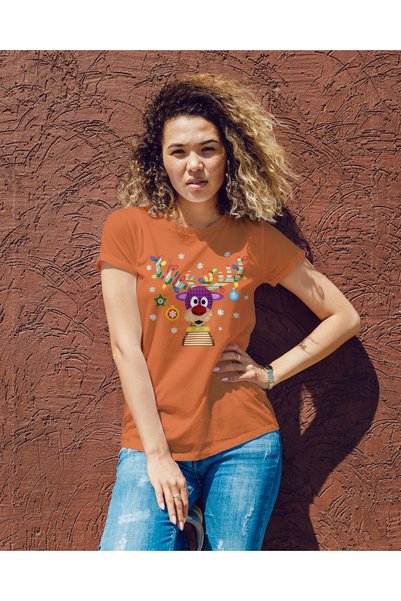 MVRDAR Tricou de Craciun unisex din 100% bumbac pentru femei si barbati