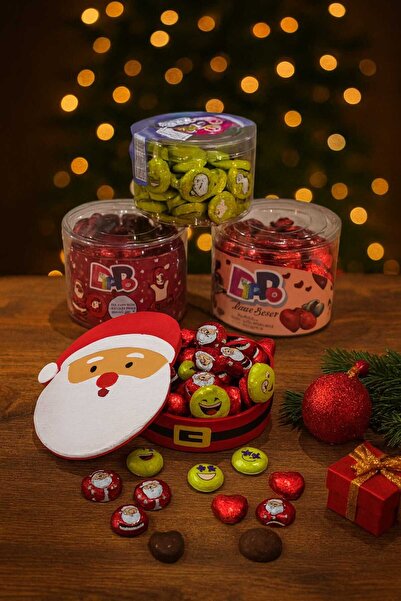 GEZEGENX yılbaşı&noel hediye kutusu, yılbaşı çikolata kutusu, dippo (30 adet) noel çikolata