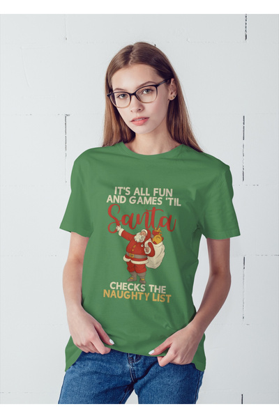 MVRDAR Tricou de Craciun unisex din 100% bumbac pentru femei si barbati