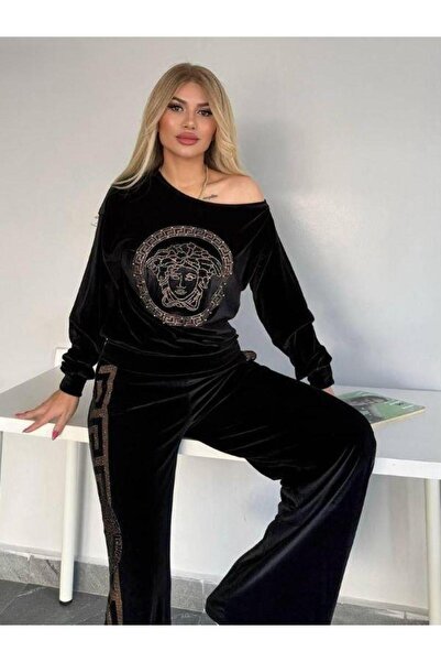 Kokoşum Butik 9319 Σετ Πέτρινο Βελούδο Χρυσό