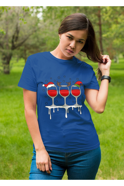 MVRDAR Tricou de Craciun unisex din 100% bumbac pentru femei si barbati