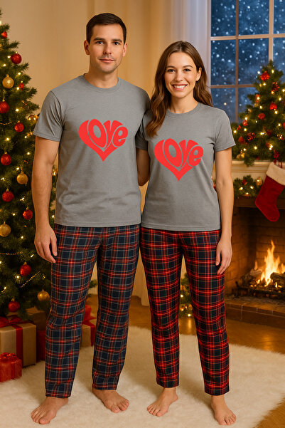 MVRDAR Christmas set for two – t-shirt and pajama pants, cotton, holiday and Christmas theme