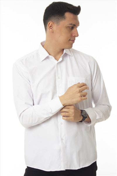 DAŞ ÜNİFORMA Classic Cut (with Pockets) Dobby Fabric Classic Men's Shirt