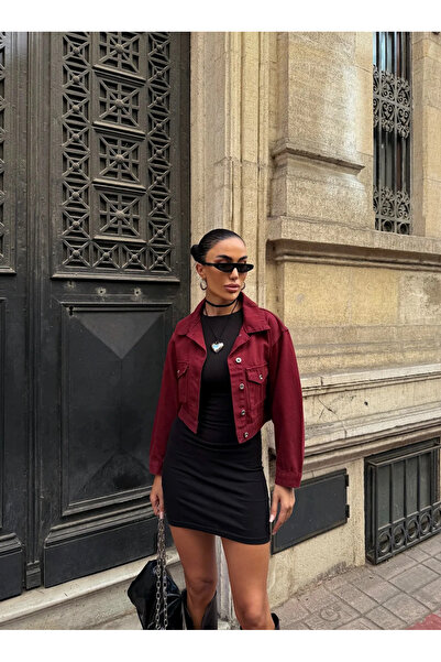 Kienor سترة نسائية قصيرة من الدنيم بجيبين من New Season