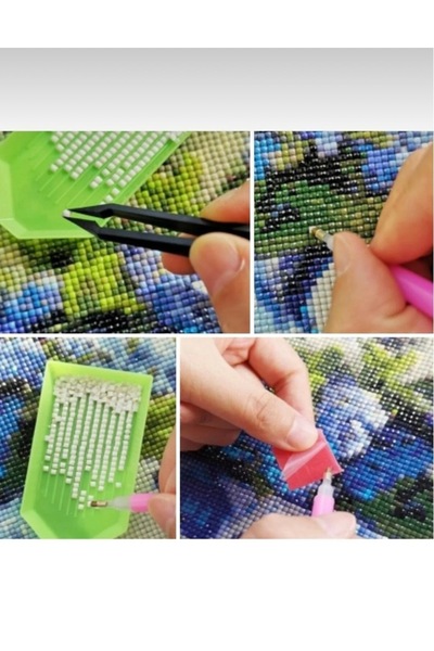 iğne izi Beaded Stone Mosaic Diamond Tapestry Painting Picture Puzzle Diamond Painting 21X25 for Children