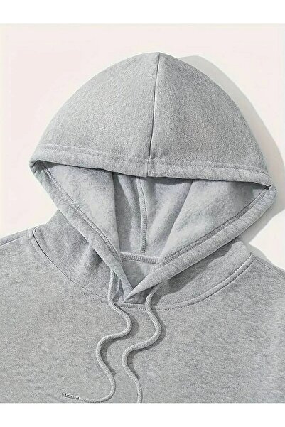 Elvino Just Kıss Me Printed Women/Men Unisex Oversized Hooded 3-Thread Sweatshirt