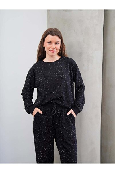 LAVRE Σετ φόρμας από ύφασμα Modal με πέτρινες λεπτομέρειες