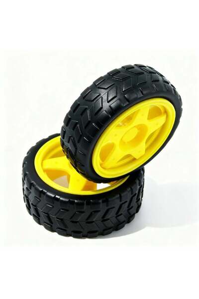 Arduino Robot wheels 65mm 27mm DIY smart car accessories (2 Pack) - compatible with & ESP32