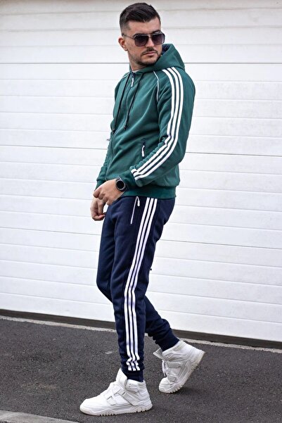 EXCLUSIVE STYLE Men's cotton tracksuit - ExDG Green/Navy
