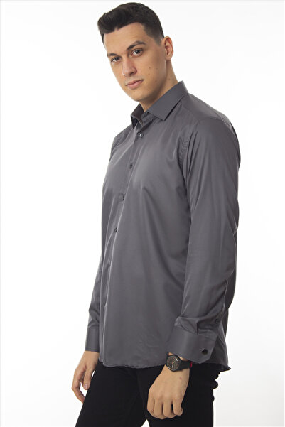 DAŞ ÜNİFORMA Classic Cut Regular (No Pocket) Micro Fabric Classic Men's Shirt