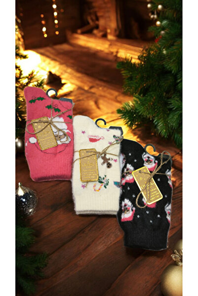 Ünal Nihomall20 Gift Cashmere Tuşe 3-Pack Socks