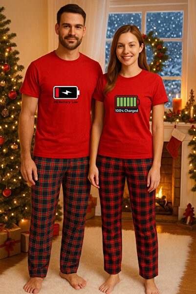 MVRDAR Christmas set for two – t-shirt and pajama pants, cotton, holiday and Christmas theme