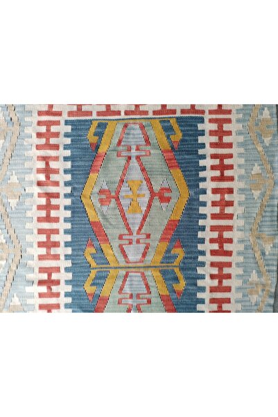 ŞAHMERDANOĞLU 105X166 cm Hand-Woven Wonderful Kayseri Region, New Wool Kilim, Decor for the Living Room Bal38
