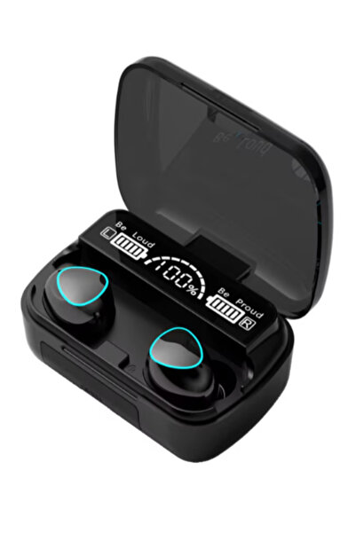 OEM M10 Wireless Headphones, TWS Bluetooth 5.3, Stereo, LED Display, Power Bank 2000mAh, Black