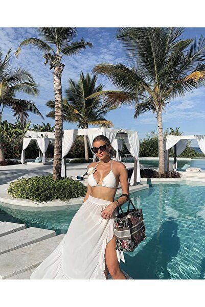 BF Bikini Fashion Σετ μπικίνι παρέο Fleur Blanc