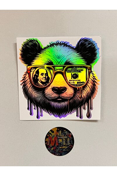 sticker رأس دب لطيف مقاس 10×10 سم مطلي بالفويل - إكسسوار معدل لخوذة السيارات ...