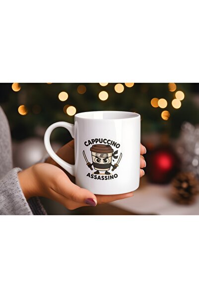 Beramussa كوب قهوة كابتشينو أساسينو نينجا من السيراميك بتصميم شخصيات كرتونية ...