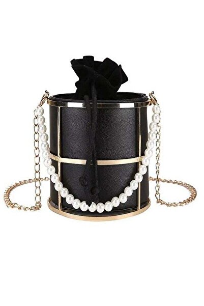Generic Drawstring bucket bag with carrying chain