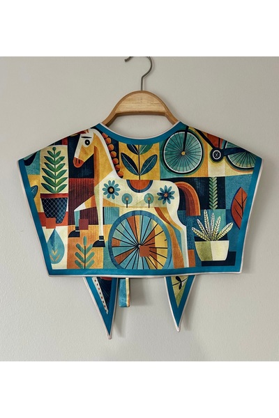 EMAYS DESIGN Colorful Patterned Shawl Collar – Special Design Scarf