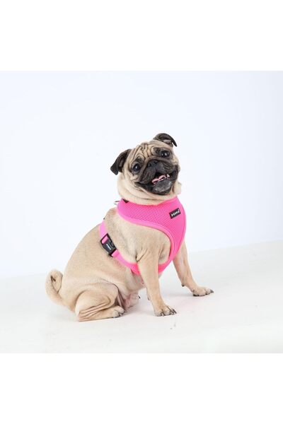 puppia Neon Dog Harness, Medium, Pink